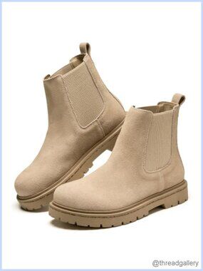 Genuine Leather Chelsea Boots Memory Foam Ankle Booties Women